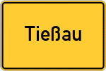 Place name sign Tießau