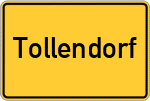 Place name sign Tollendorf