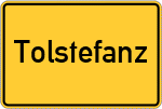 Place name sign Tolstefanz