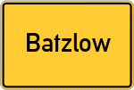 Place name sign Batzlow