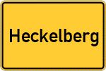 Place name sign Heckelberg