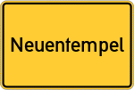Place name sign Neuentempel