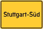 Place name sign Stuttgart-Süd