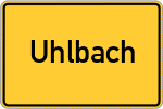 Place name sign Uhlbach