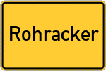 Place name sign Rohracker