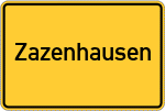 Place name sign Zazenhausen