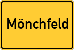 Place name sign Mönchfeld