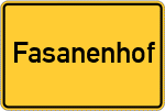 Place name sign Fasanenhof