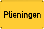 Place name sign Plieningen