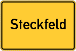 Place name sign Steckfeld