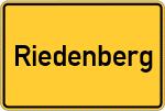 Place name sign Riedenberg