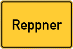 Place name sign Reppner
