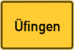 Place name sign Üfingen
