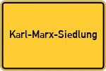 Place name sign Karl-Marx-Siedlung