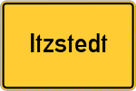 Place name sign Itzstedt