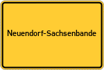 Place name sign Neuendorf-Sachsenbande