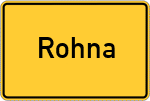 Place name sign Rohna