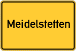 Place name sign Meidelstetten