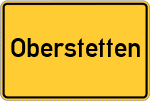 Place name sign Oberstetten