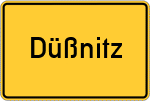 Place name sign Düßnitz