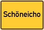 Place name sign Schöneicho