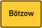 Place name sign Bötzow