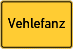 Place name sign Vehlefanz