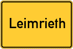 Place name sign Leimrieth