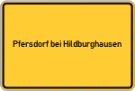 Place name sign Pfersdorf bei Hildburghausen