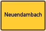 Place name sign Neuendambach