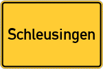Place name sign Schleusingen