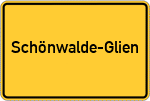 Place name sign Schönwalde-Glien
