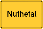 Place name sign Nuthetal