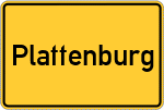 Place name sign Plattenburg
