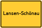Place name sign Lansen-Schönau