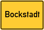 Place name sign Bockstadt
