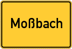 Place name sign Moßbach