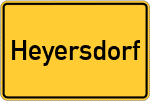 Place name sign Heyersdorf