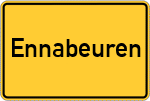 Place name sign Ennabeuren