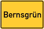 Place name sign Bernsgrün
