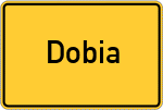 Place name sign Dobia