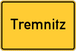 Place name sign Tremnitz