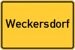 Place name sign Weckersdorf