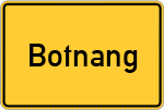 Place name sign Botnang