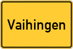 Place name sign Vaihingen
