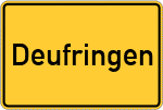 Place name sign Deufringen