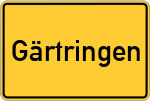 Place name sign Gärtringen