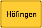 Place name sign Höfingen