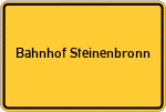 Place name sign Bahnhof Steinenbronn