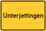 Place name sign Unterjettingen